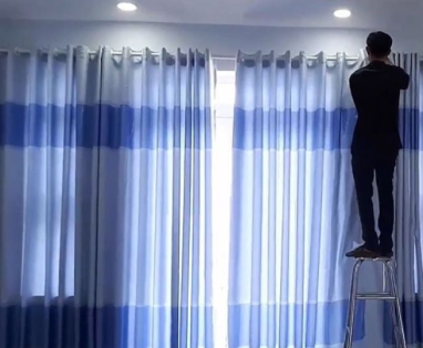Lắp đặt rèm vải 2 lớp