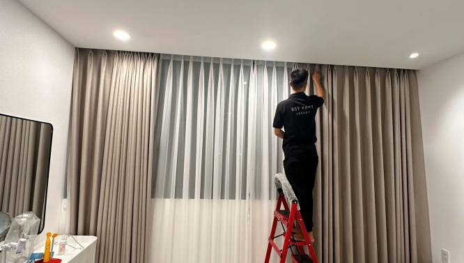 lắp đặt rèm vải linen phường Cát Lái