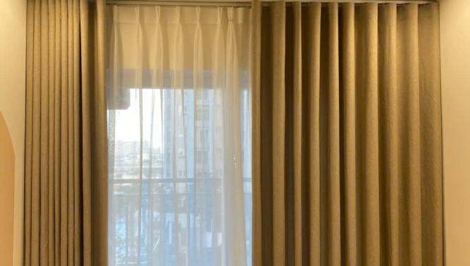 Làm rèm vải linen biệt thự Thảo Điền