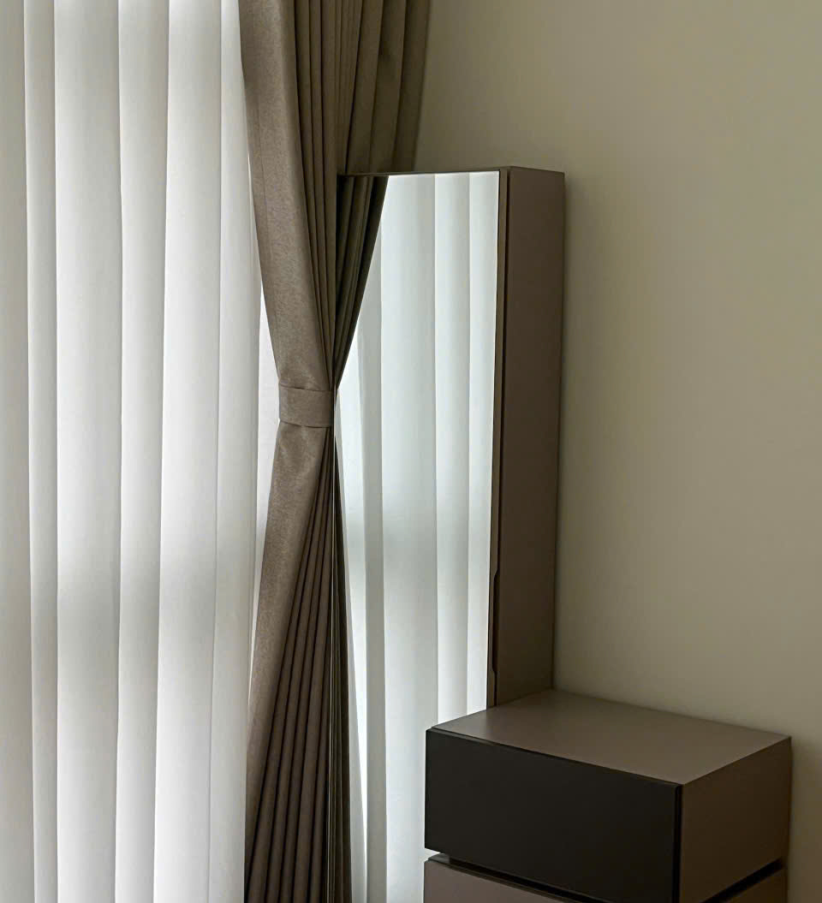 Rèm vải 2 lớp thiết kế âm trần hiện đại