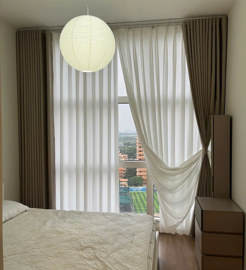 Rèm vải 2 lớp sang trọng cho căn hộ chung cư cao cấp
