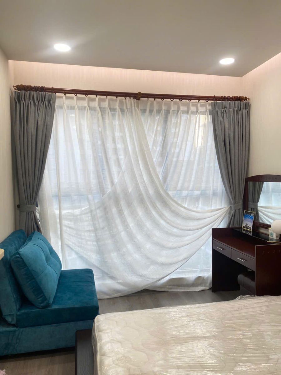 Rèm vải 2 lớp chống nắng cách nhiệt cao cấp tại quận 2