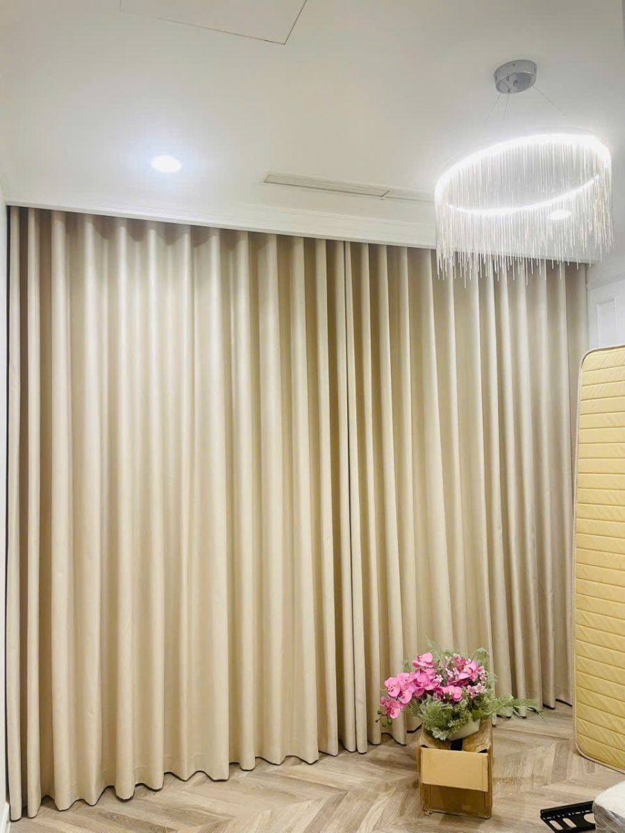 Lắp đặt rèm vải 1 lớp tại Bình Tân