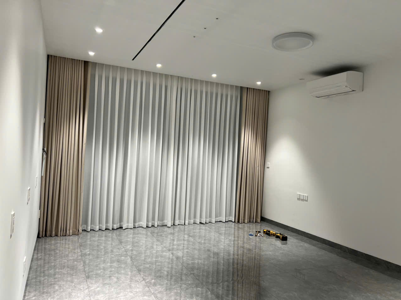 Thiết kế rèm cửa 2 lớp căn hộ Thủ Đức