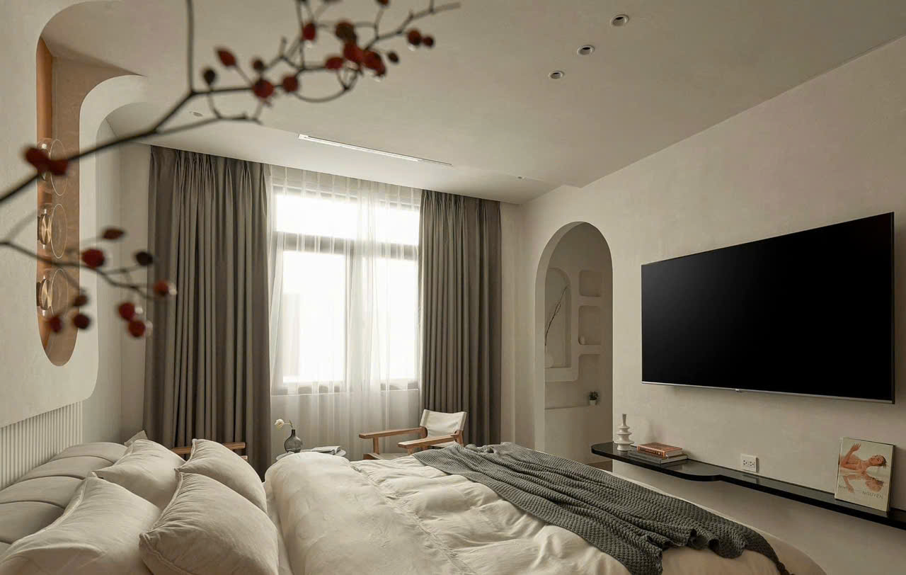 Lắp đặt rèm cửa vải linen khu đô thị Sala