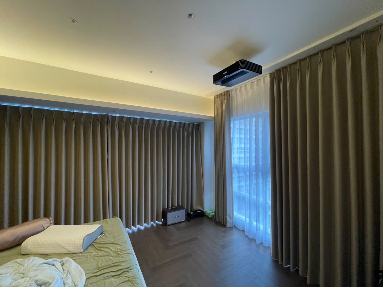 Lắp đặt rèm vải linen 2 lớp tại Quận 7