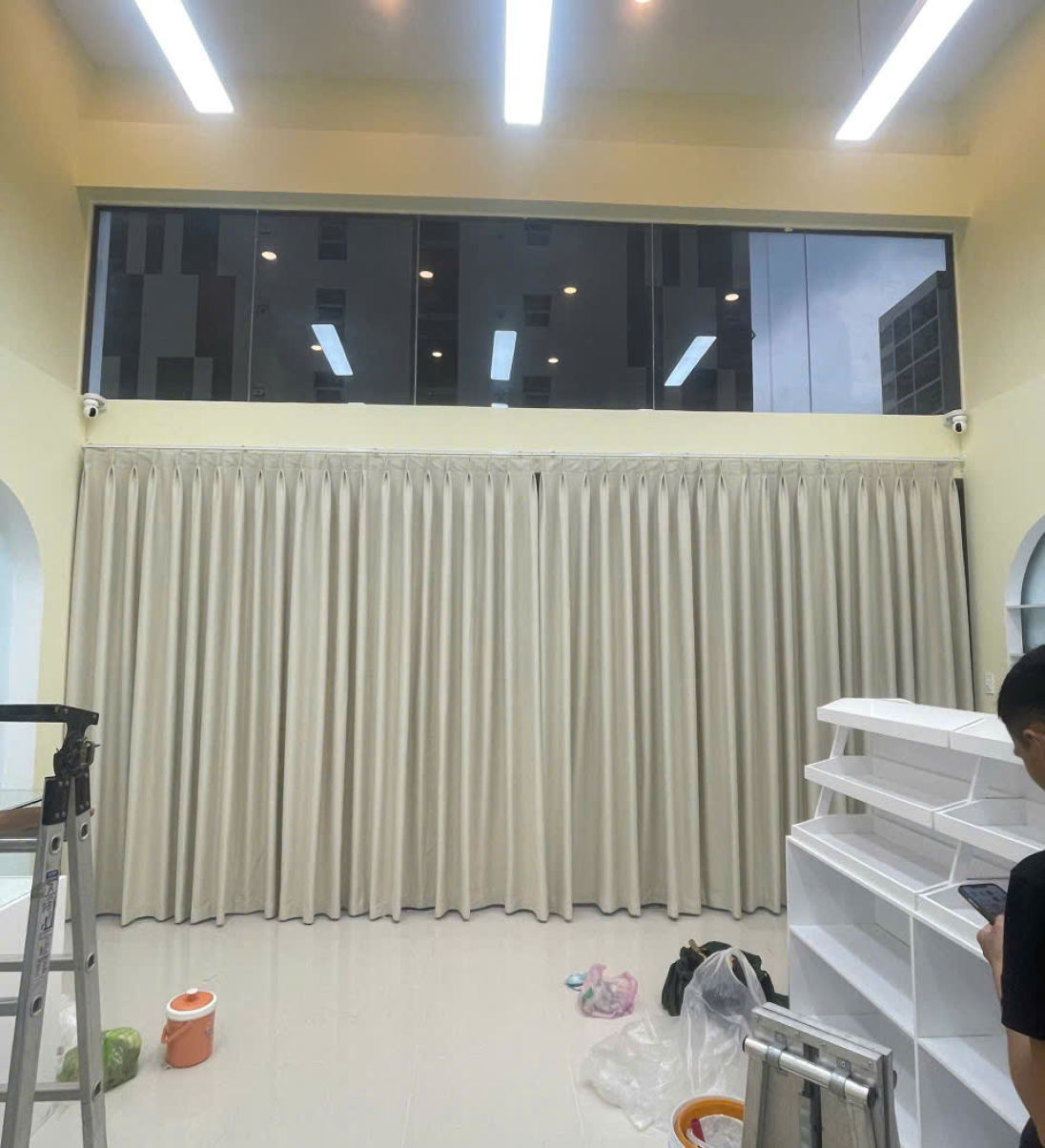 Rèm vải 1 lớp phong cách tối giản