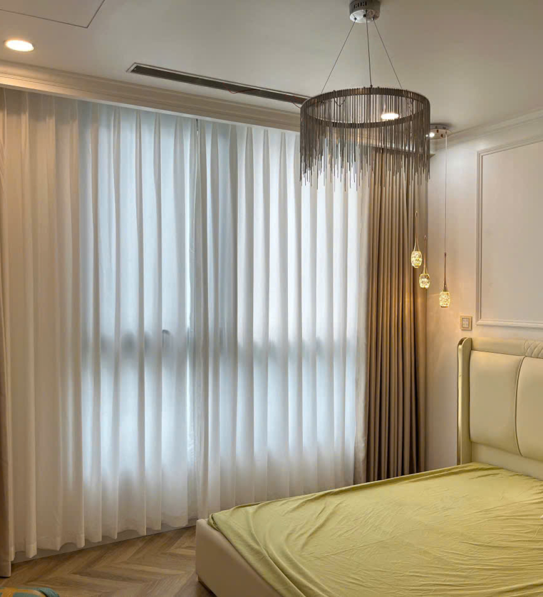 Rèm vải 2 lớp phong cách Indochine
