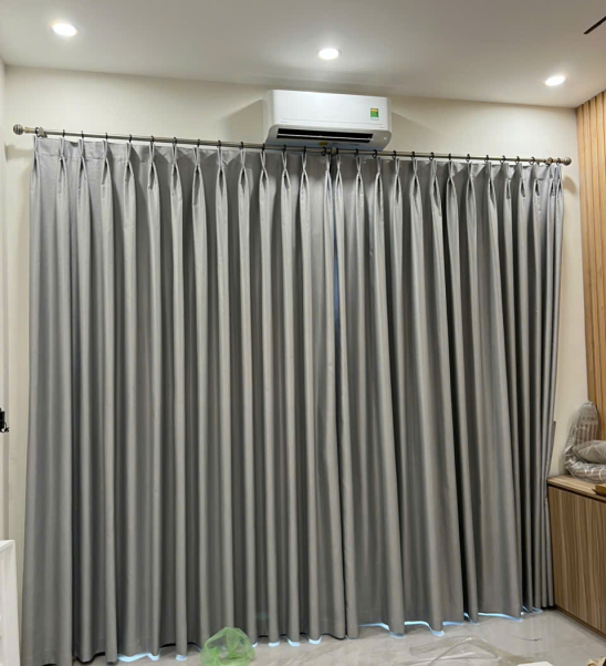 Rèm vải 1 lớp may viền trang trí cao cấp
