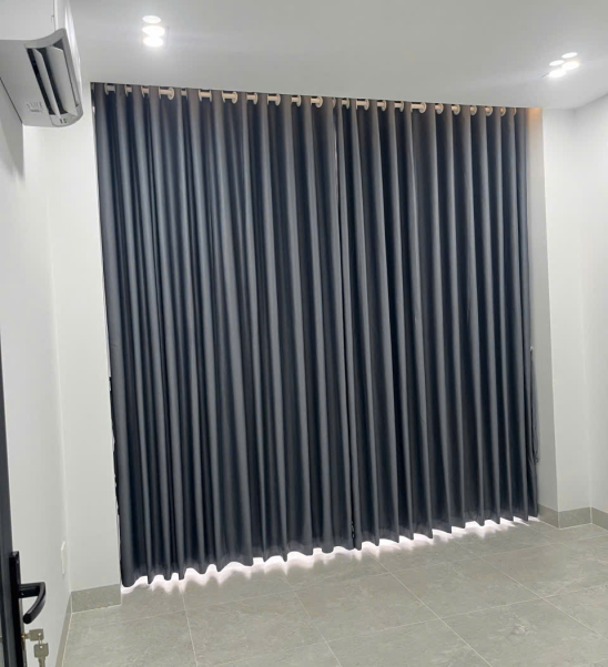 Rèm vải 1 lớp sang trọng cho biệt thự