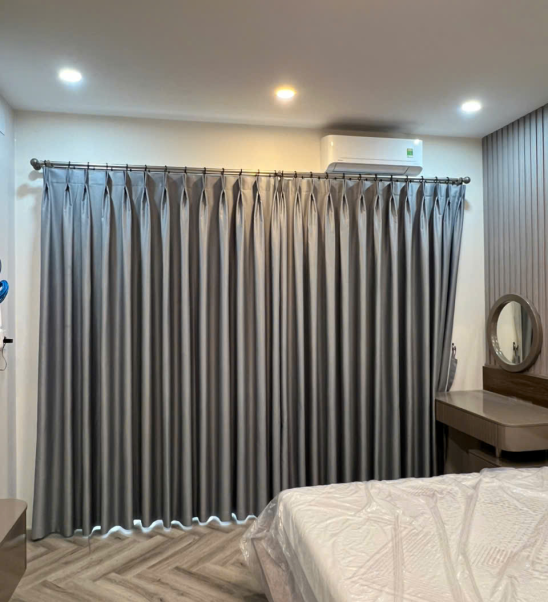 Rèm vải 1 lớp thiết kế âm trần sang trọng